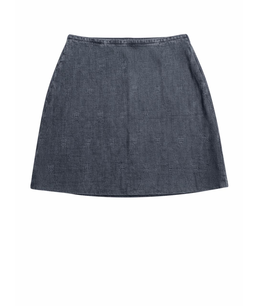 PINKO Синяя хлопковая юбка мини, фото 1