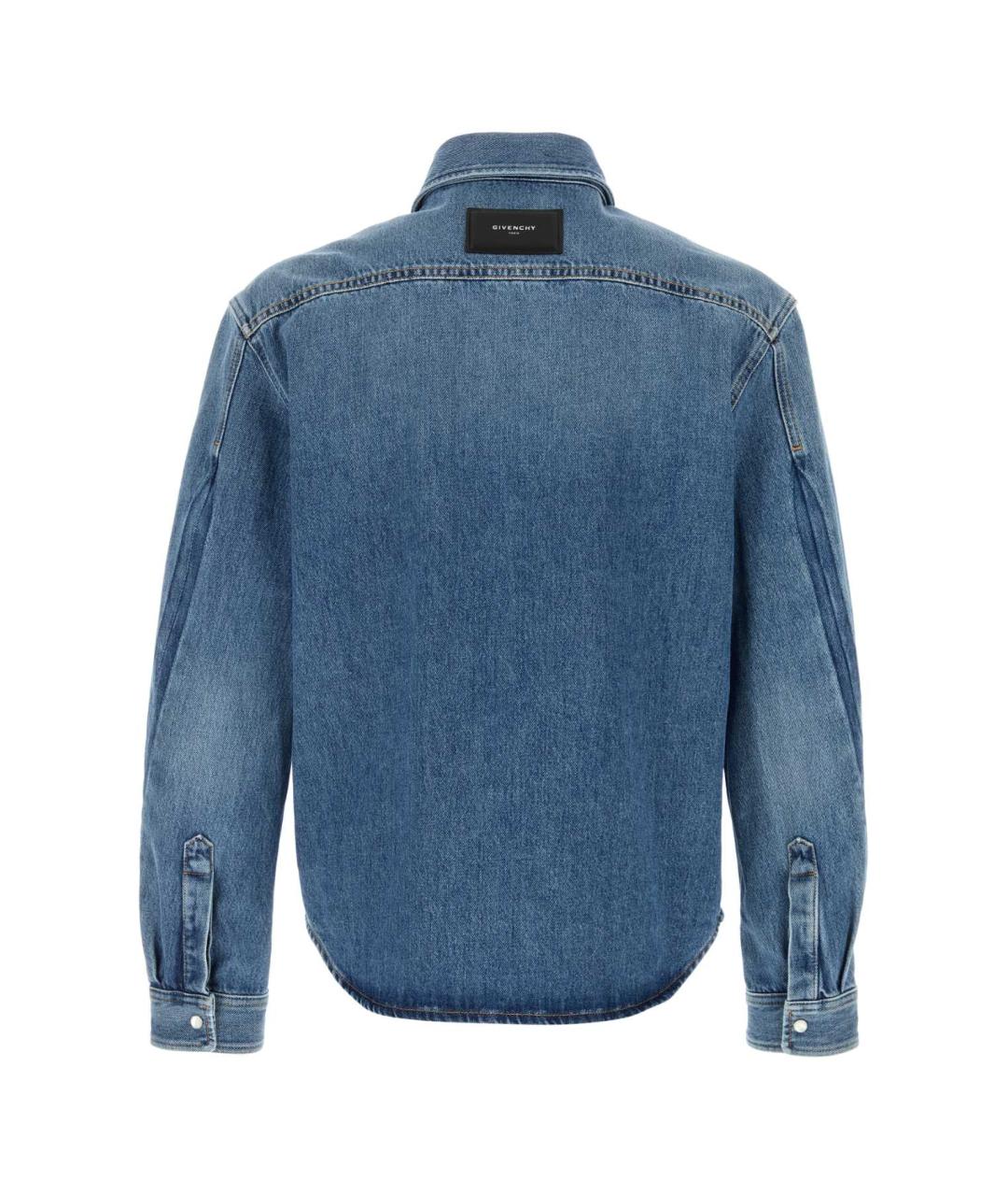 GIVENCHY Синяя хлопковая кэжуал рубашка, фото 2