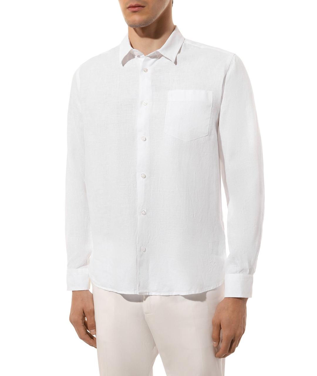 VILEBREQUIN Белая льняная кэжуал рубашка, фото 3