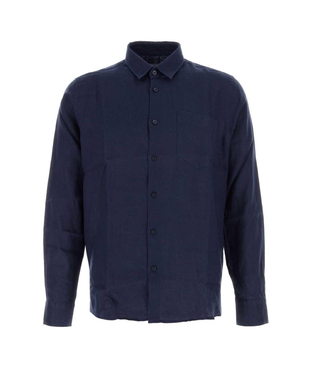 VILEBREQUIN Синяя льняная кэжуал рубашка, фото 1