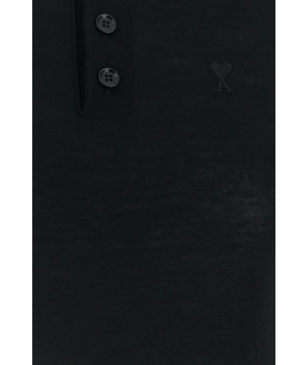 Ami Paris Черная шерстяная футболка, фото 3