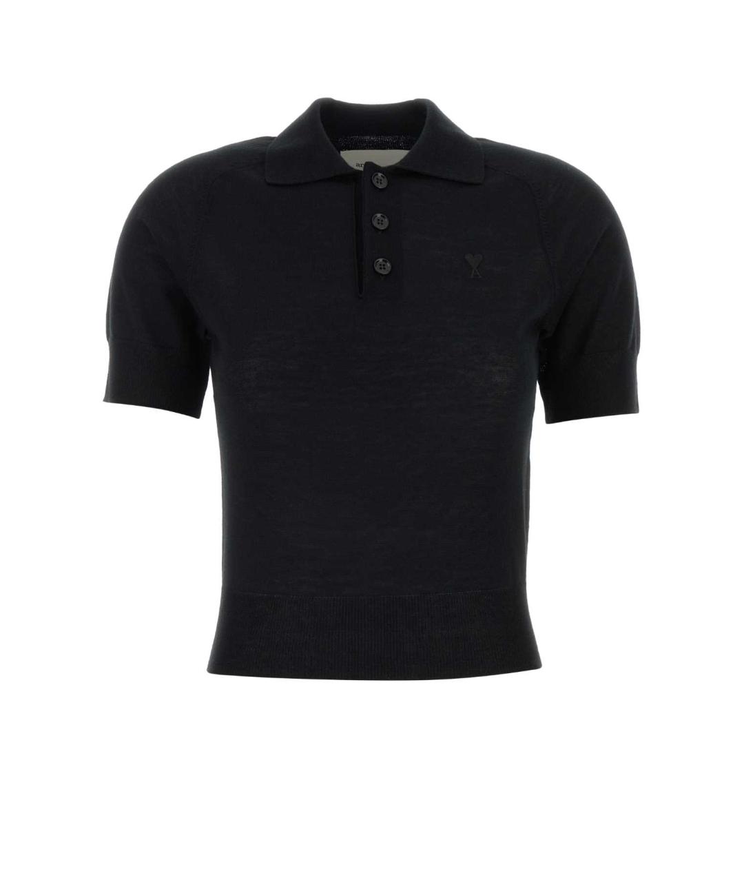 Ami Paris Черная шерстяная футболка, фото 1