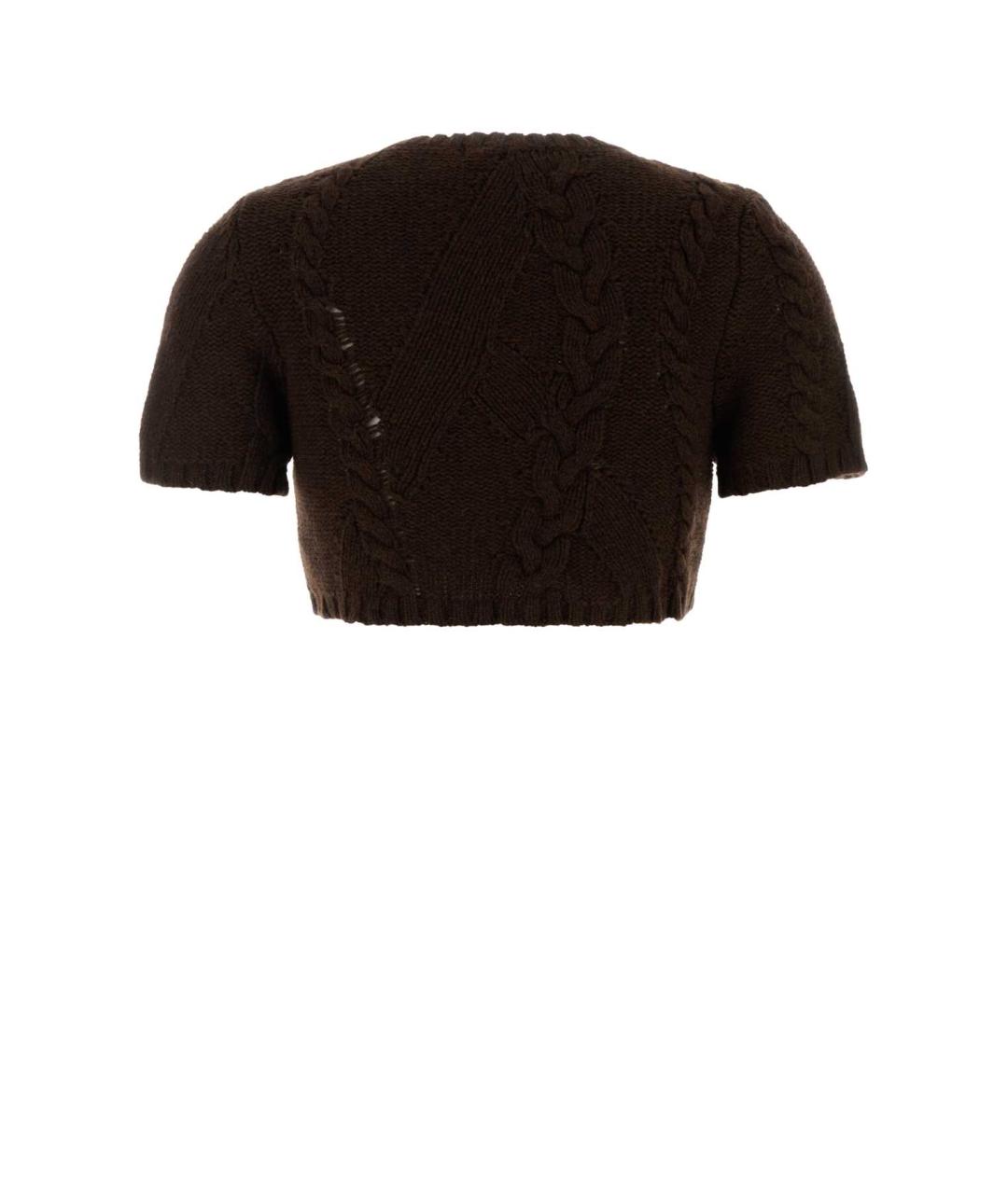 GIMAGUAS Коричневый шерстяной джемпер / свитер, фото 2