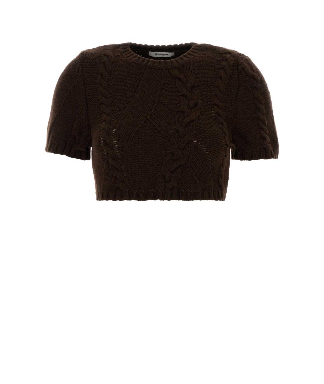 GIMAGUAS Коричневый шерстяной джемпер / свитер, фото 1