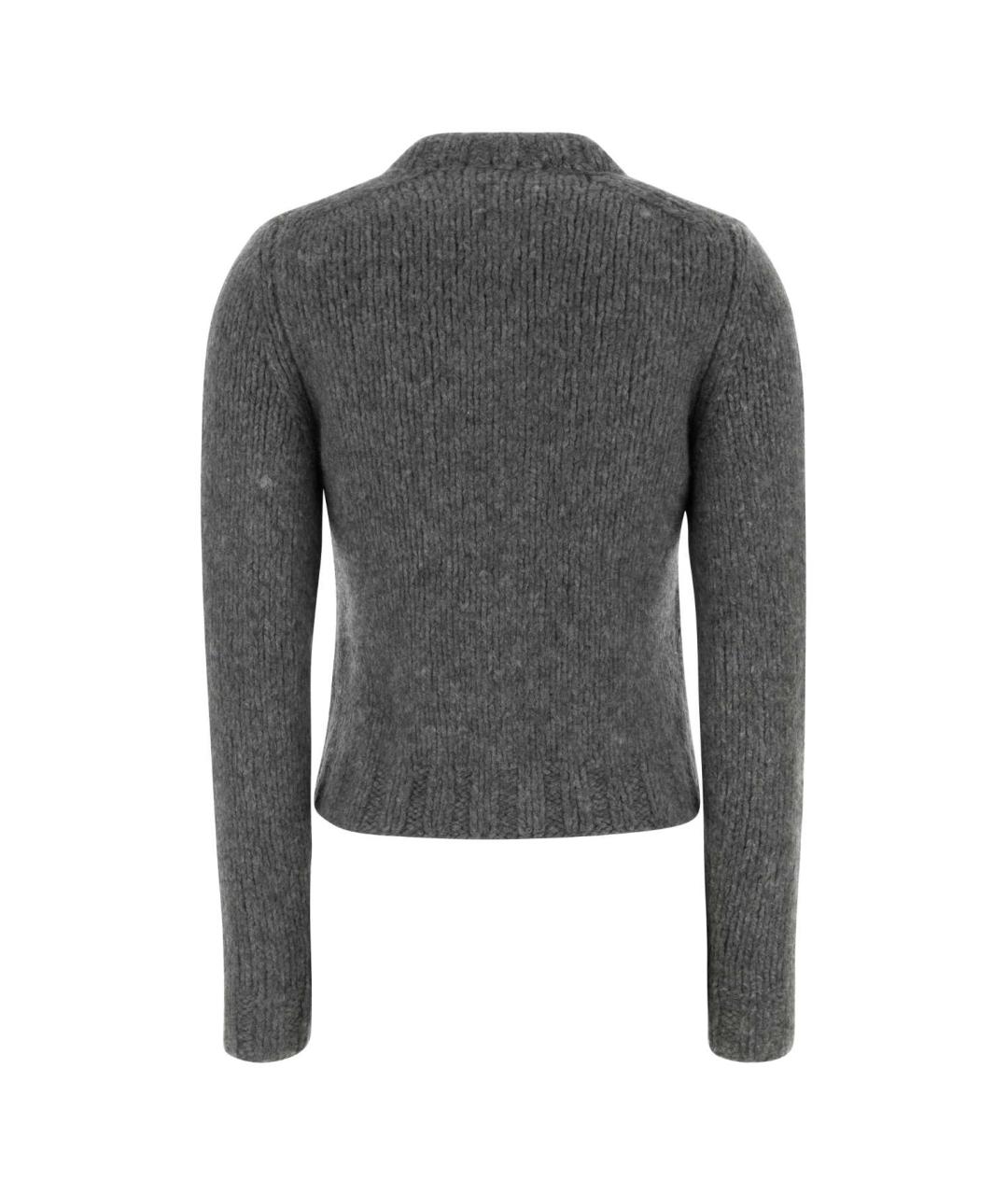 MIU MIU Серый кашемировый кардиган, фото 2