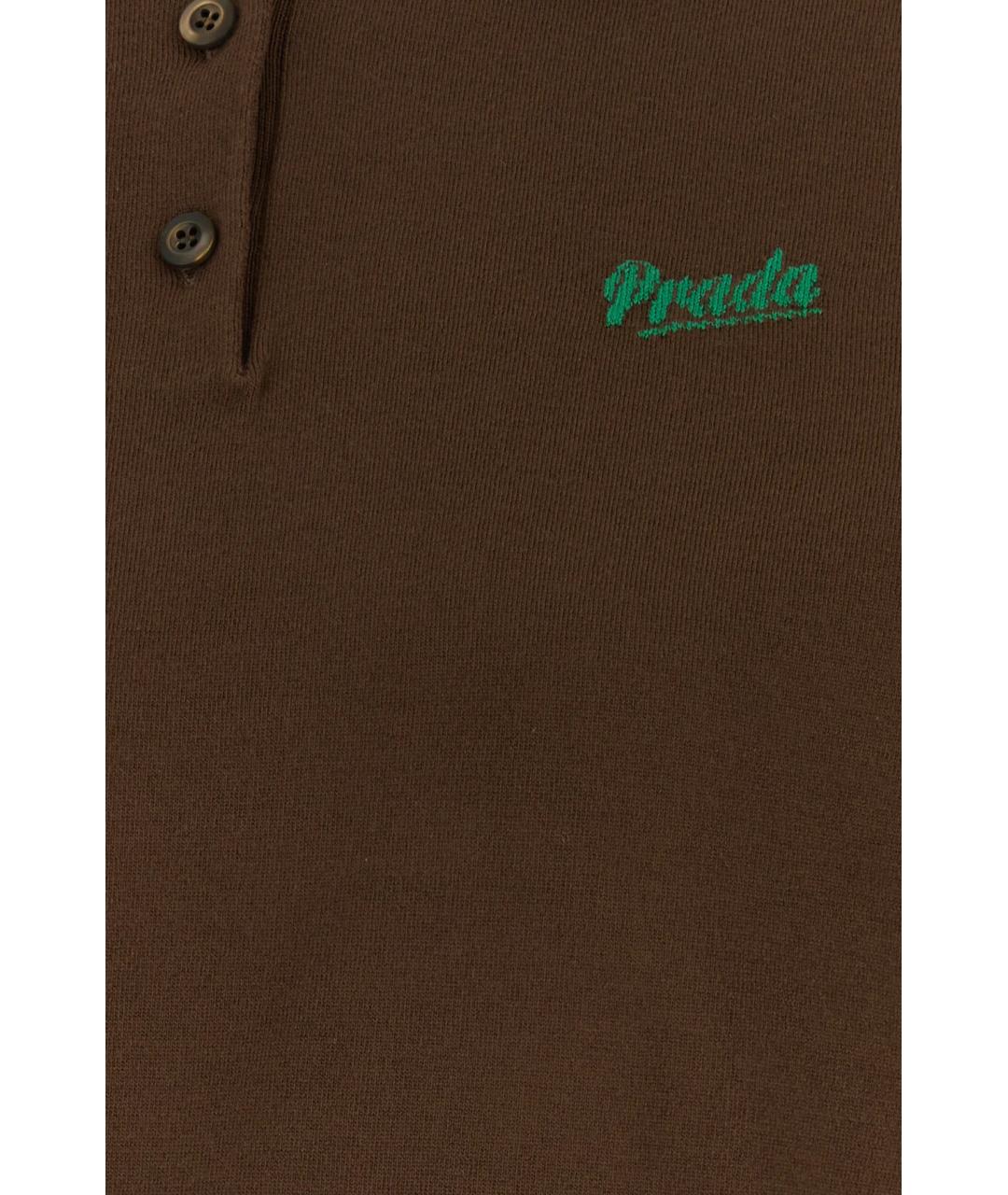 PRADA Коричневый шелковый джемпер / свитер, фото 3