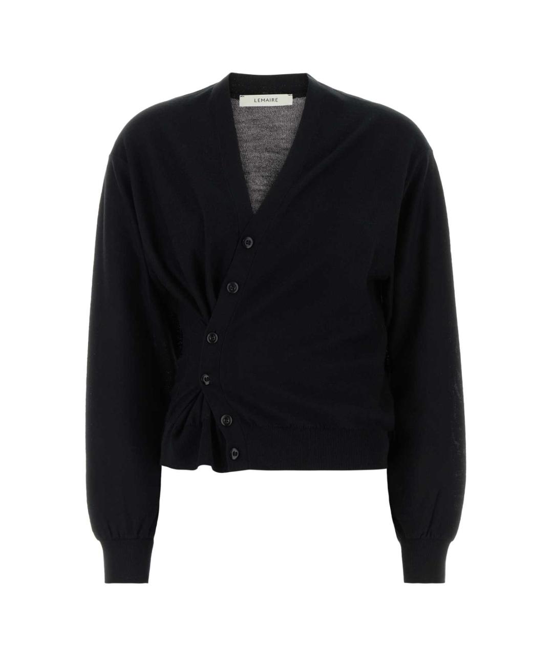 LEMAIRE Черный шерстяной кардиган, фото 1