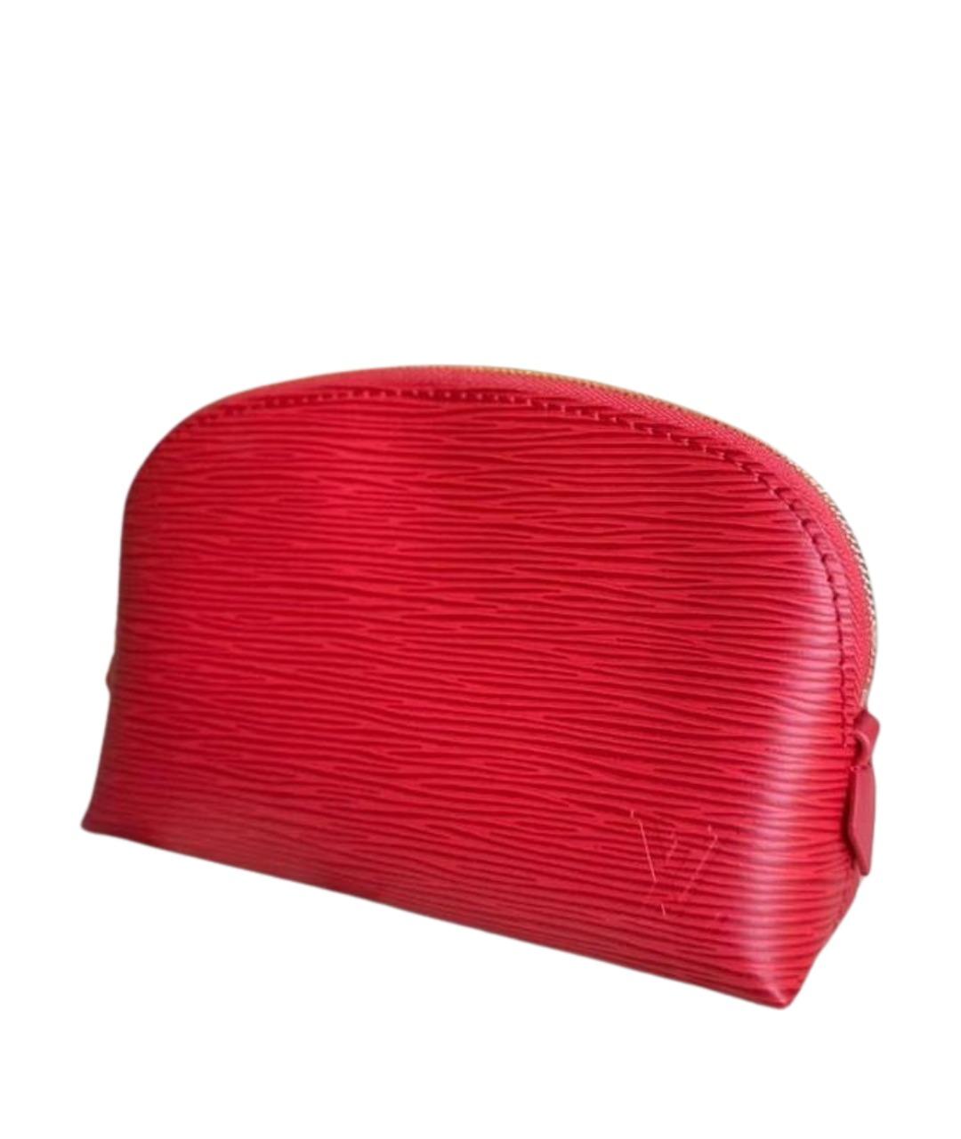 LOUIS VUITTON Красная кожаная косметичка, фото 1