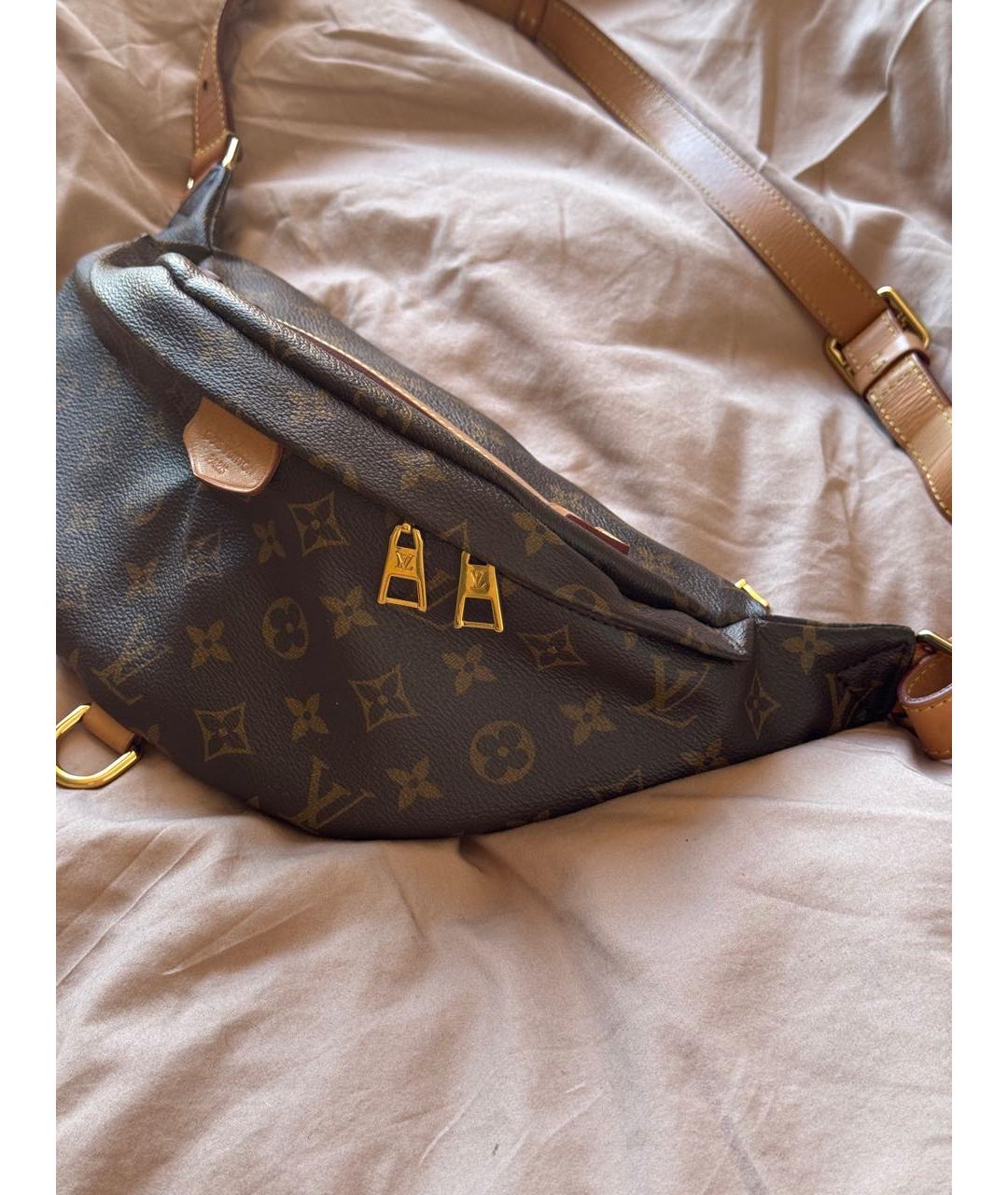 LOUIS VUITTON Коричневая поясная сумка, фото 2