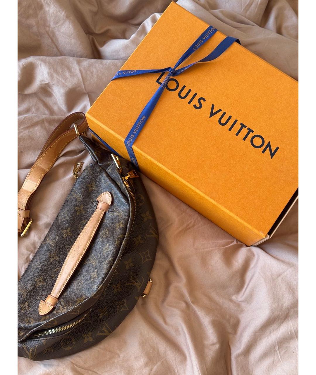 LOUIS VUITTON Коричневая поясная сумка, фото 7