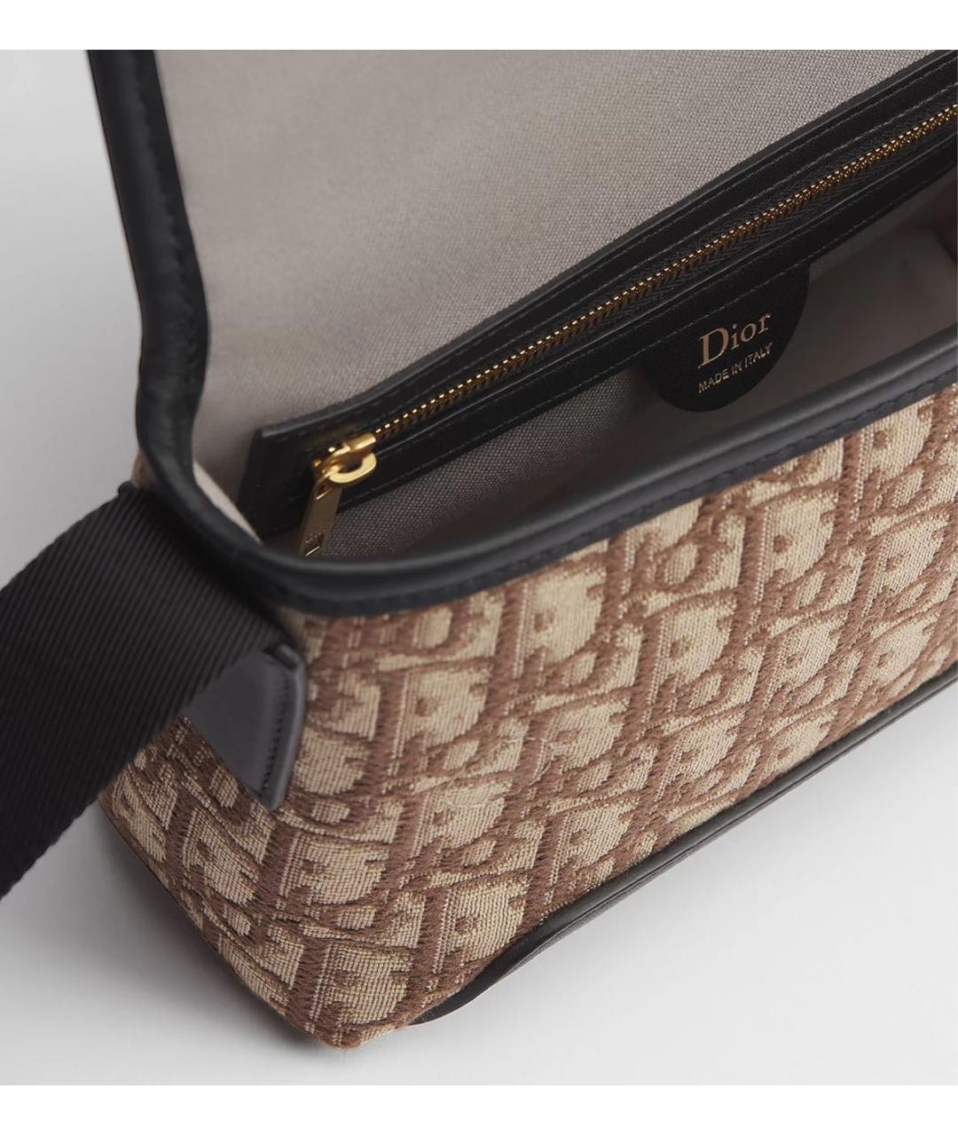 CHRISTIAN DIOR Коричневая кожаная сумка на плечо, фото 3
