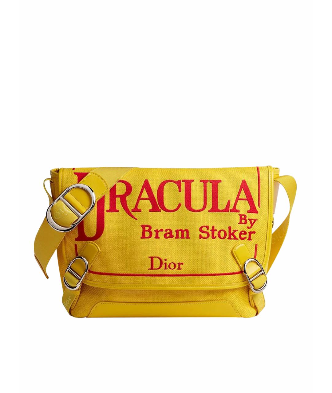 CHRISTIAN DIOR Желтая сумка на плечо, фото 1