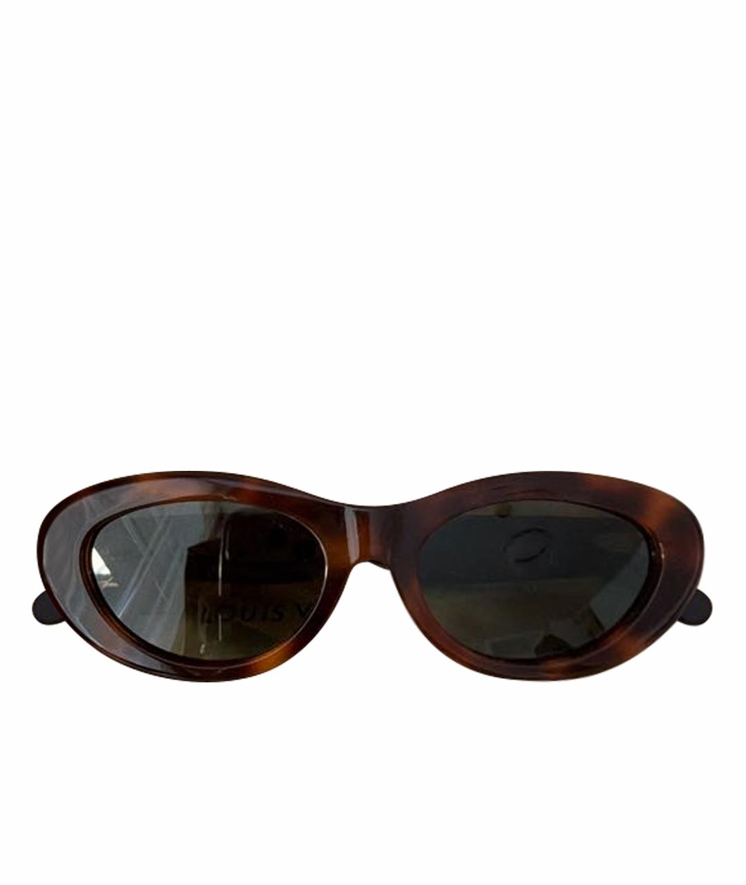 LOUIS VUITTON Коричневые пластиковые солнцезащитные очки, фото 9