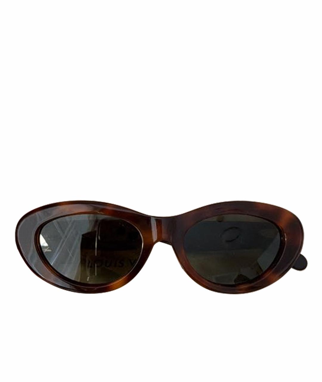 LOUIS VUITTON Коричневые пластиковые солнцезащитные очки, фото 1