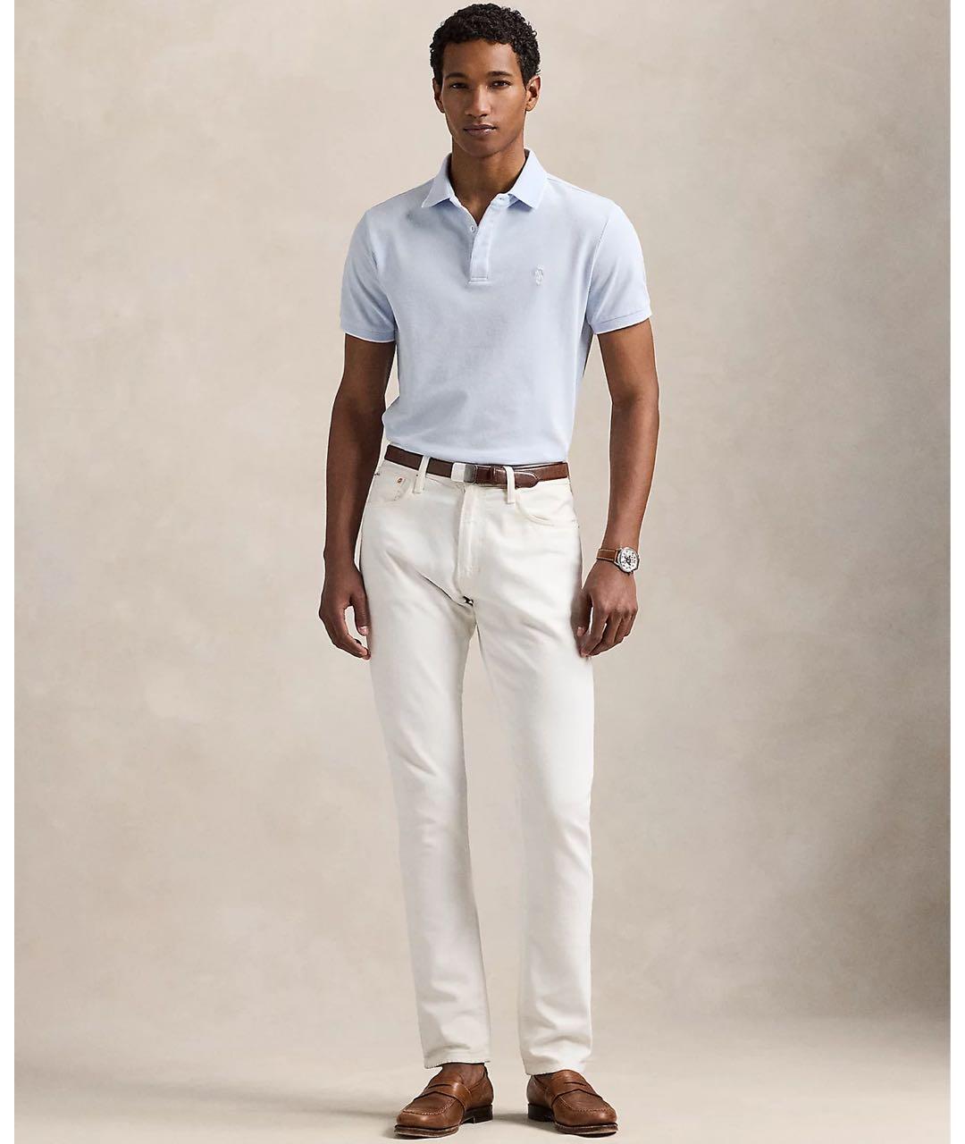 POLO RALPH LAUREN Хлопковое поло с коротким рукавом, фото 4