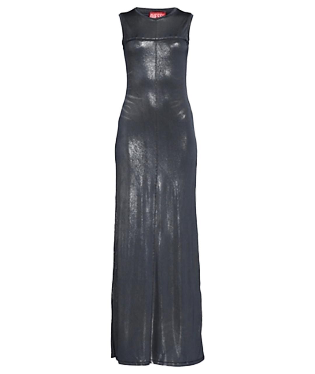 DIESEL Черное ацетатное вечернее платье, фото 1