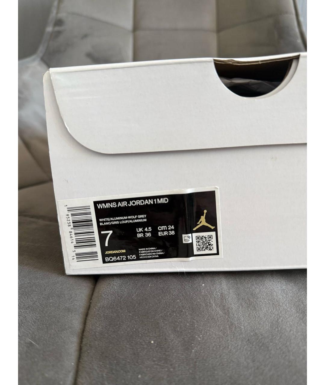 JORDAN Серые бархатные кроссовки, фото 6