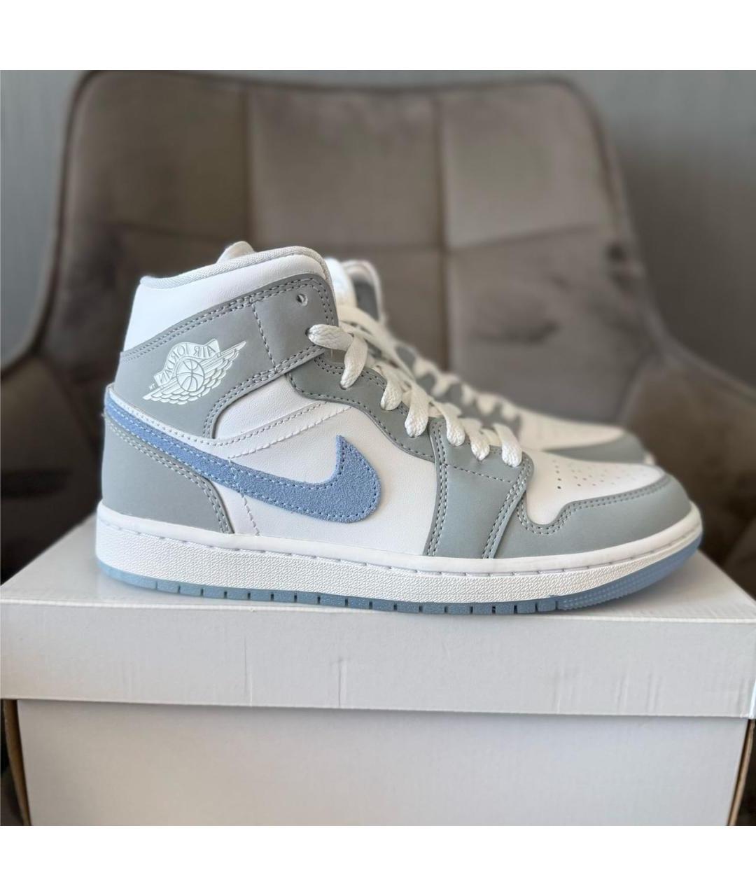 JORDAN Серые бархатные кроссовки, фото 8