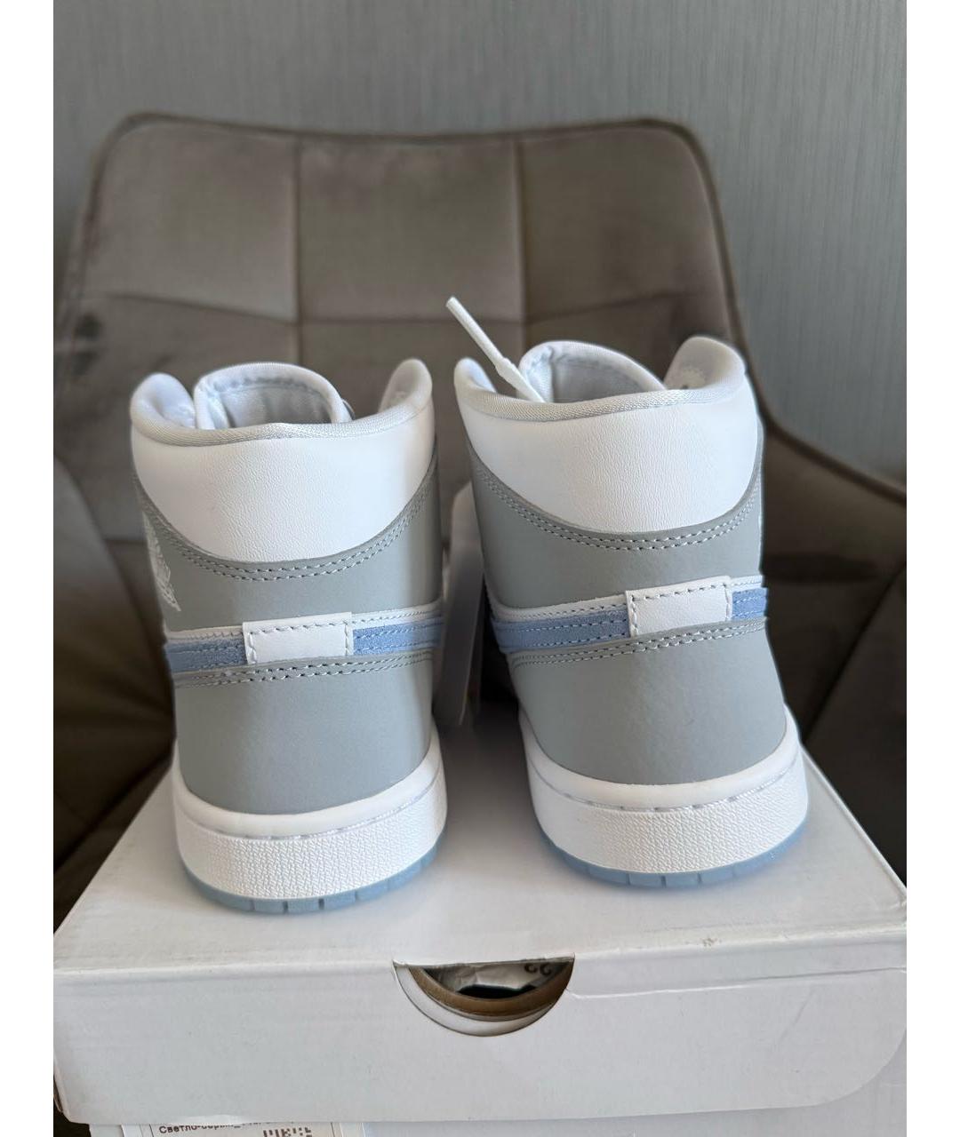 JORDAN Серые бархатные кроссовки, фото 4