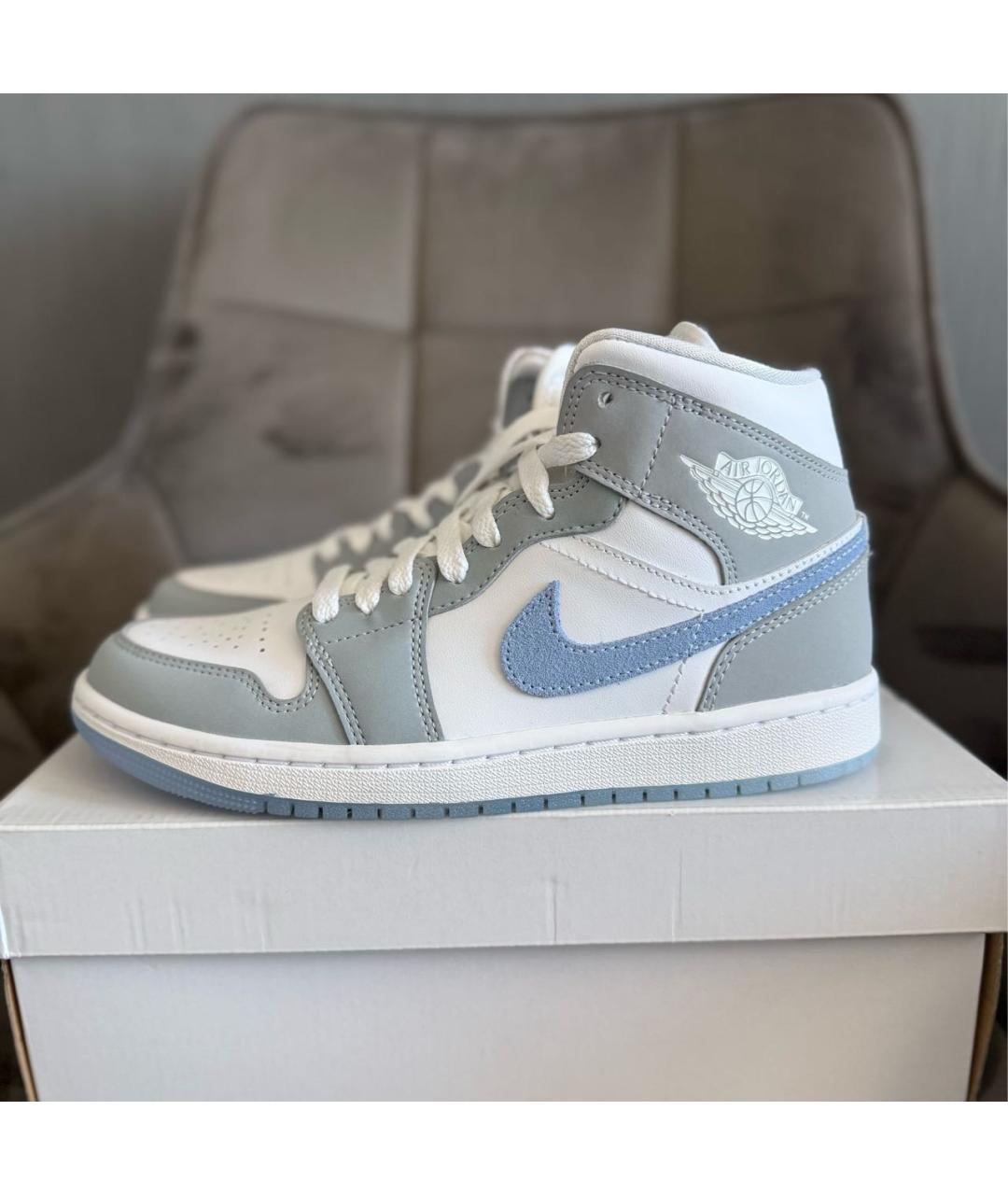 JORDAN Серые бархатные кроссовки, фото 7