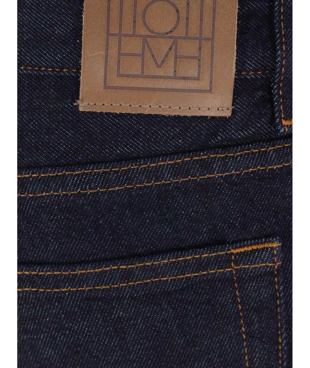 TOTEME Темно-синие хлопковые прямые джинсы, фото 3