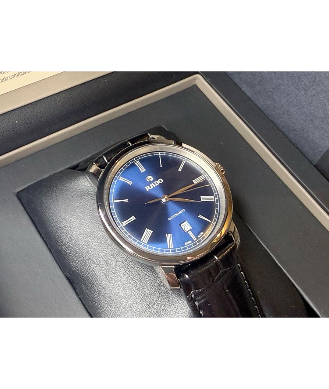 RADO Темно-синие металлические часы, фото 3