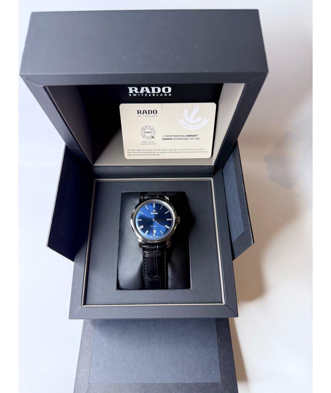 RADO Темно-синие металлические часы, фото 5