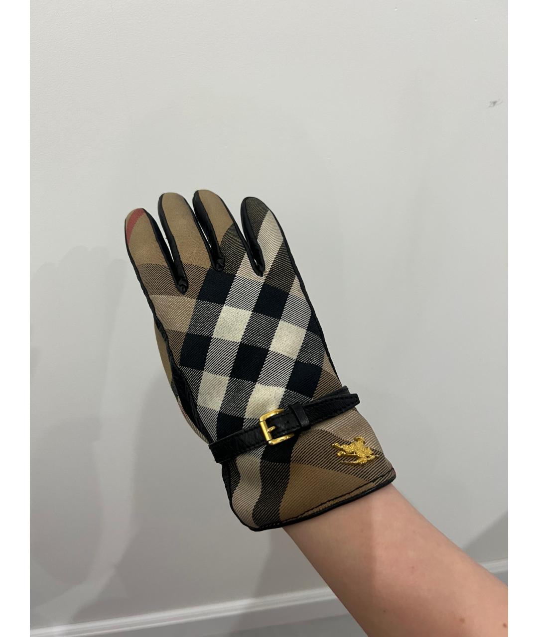 BURBERRY Мульти кожаные перчатки, фото 3