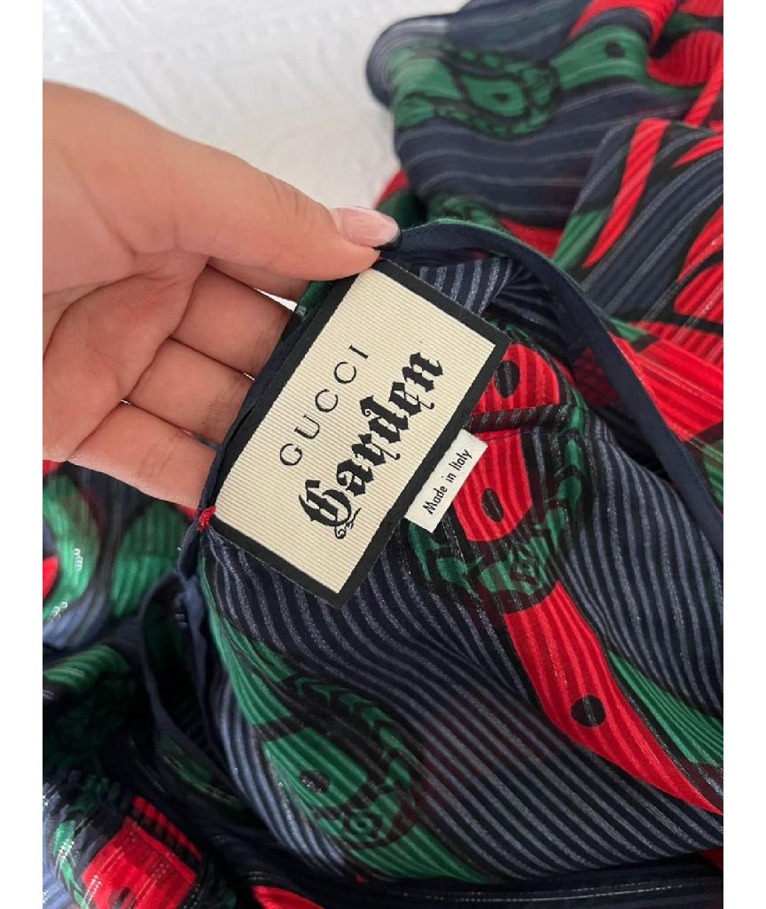 GUCCI Красное вискозное платье, фото 3