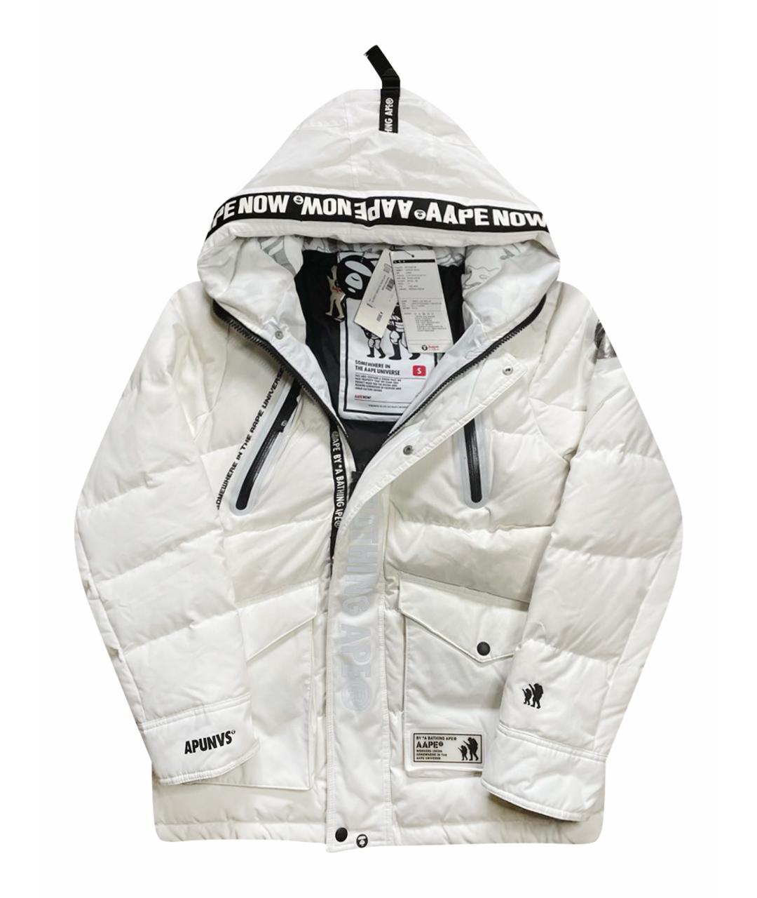 A BATHING APE Белый пуховик, фото 1