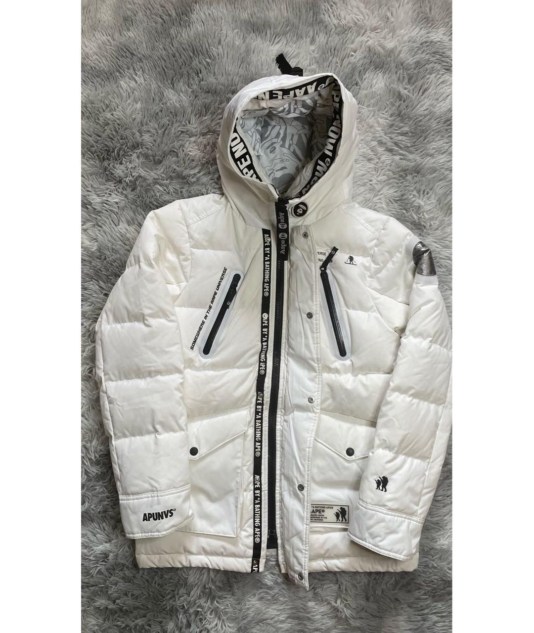 A BATHING APE Белый пуховик, фото 4