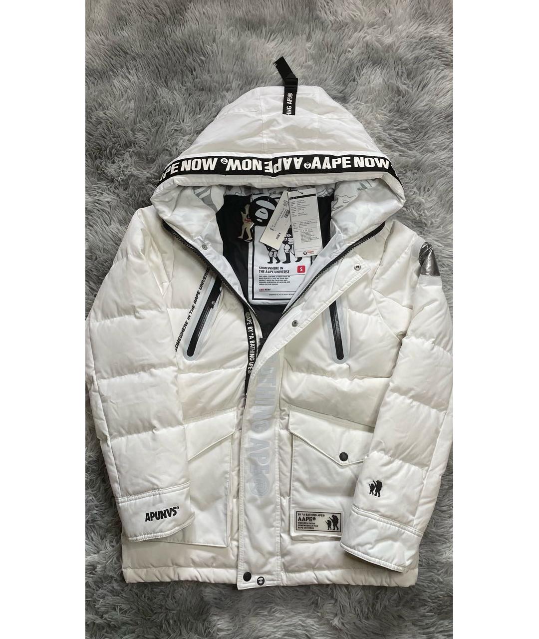 A BATHING APE Белый пуховик, фото 5