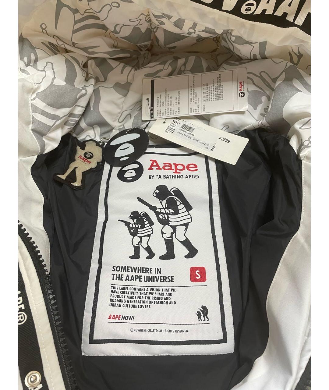 A BATHING APE Белый пуховик, фото 3