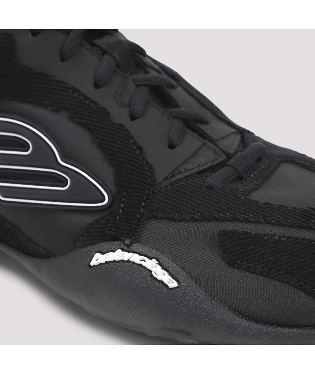 BALENCIAGA Черные кожаные низкие кроссовки / кеды, фото 5