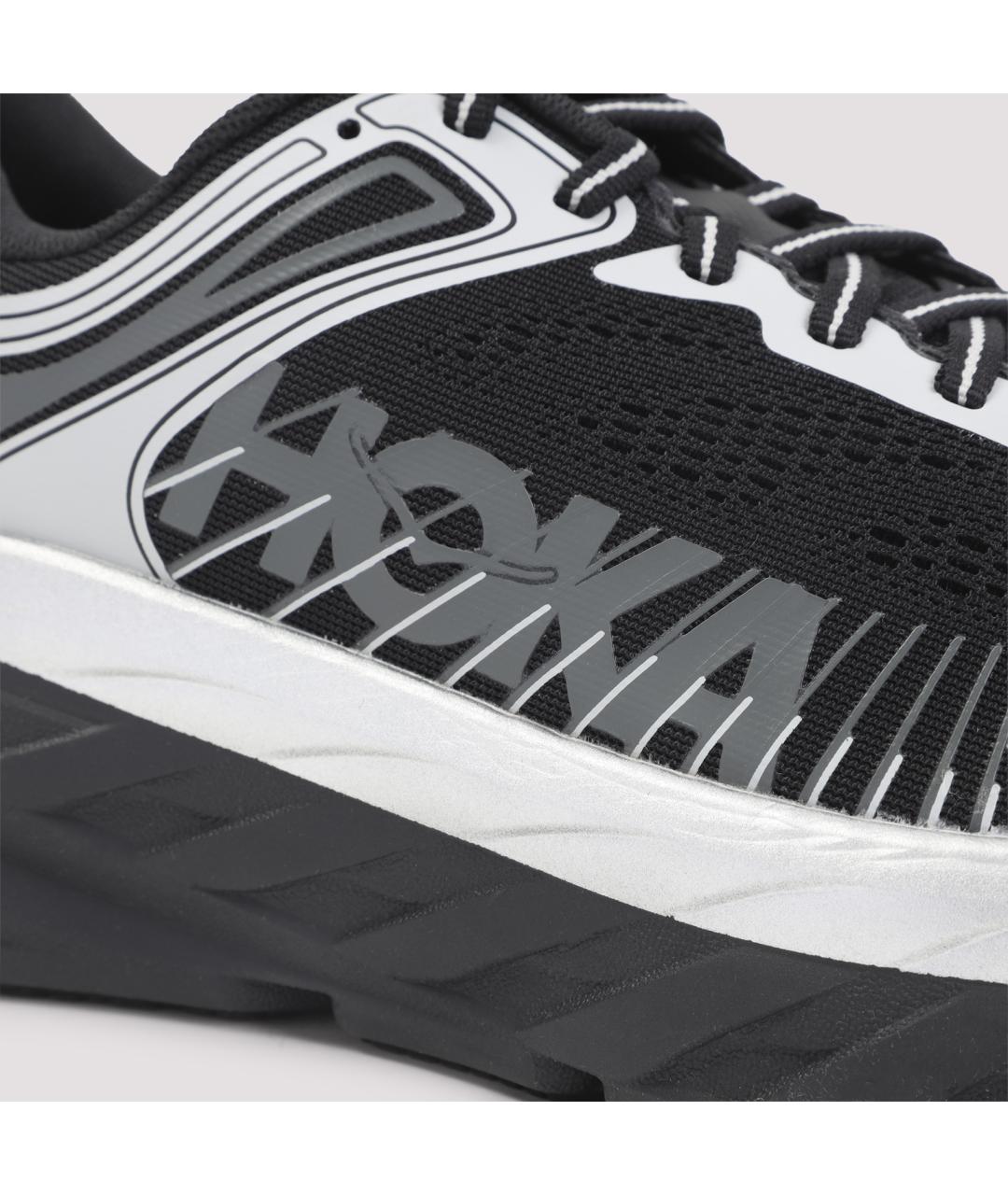 HOKA Черные текстильные низкие кроссовки / кеды, фото 5