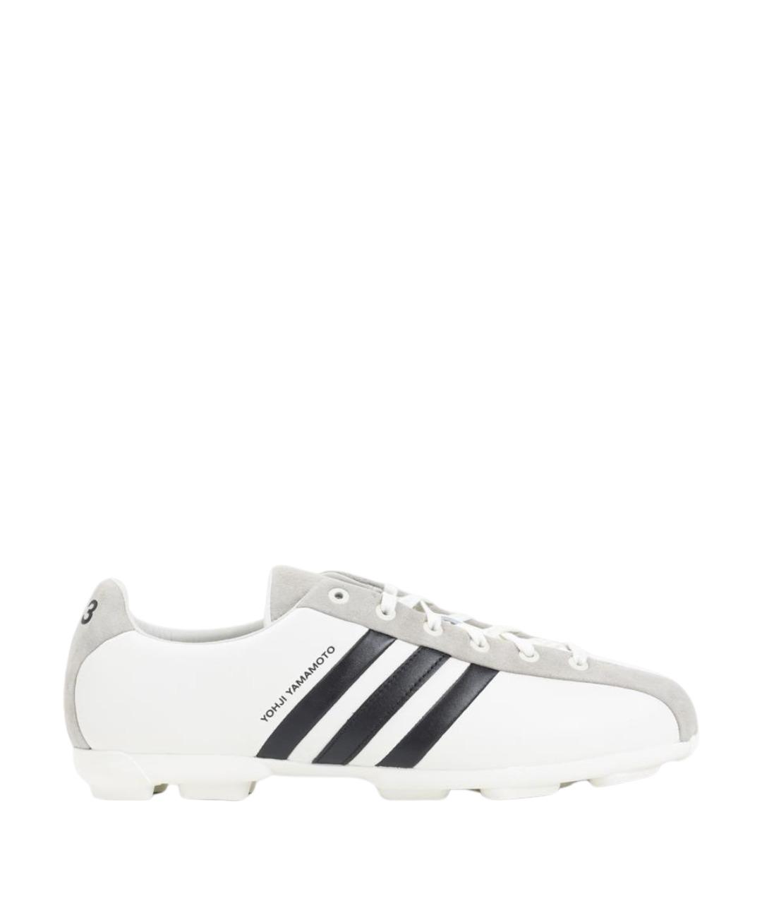 Y-3 Белые кожаные низкие кроссовки / кеды, фото 1