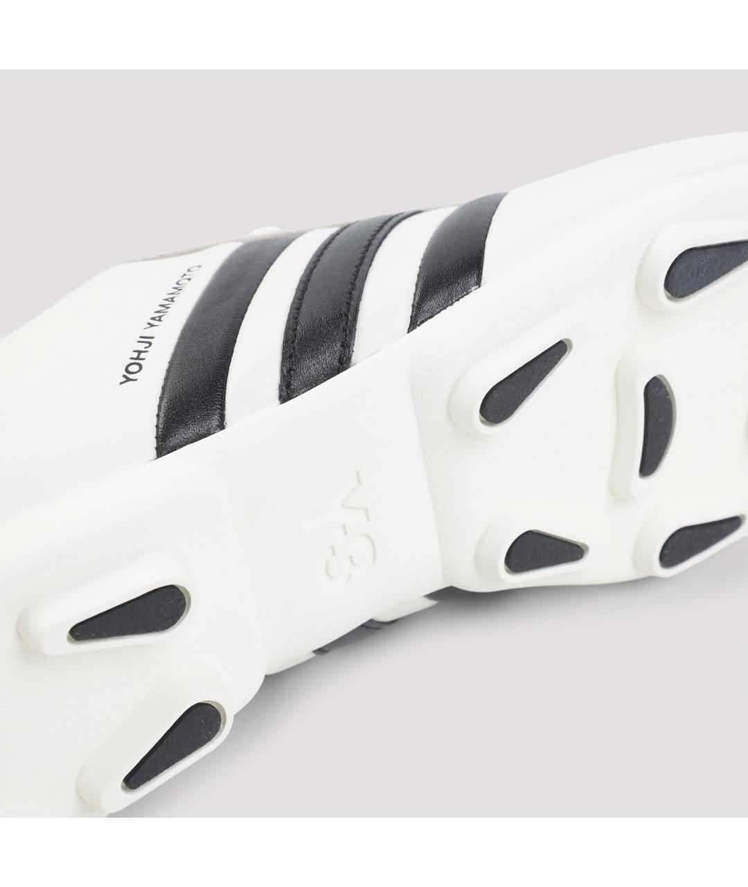Y-3 Белые кожаные низкие кроссовки / кеды, фото 6
