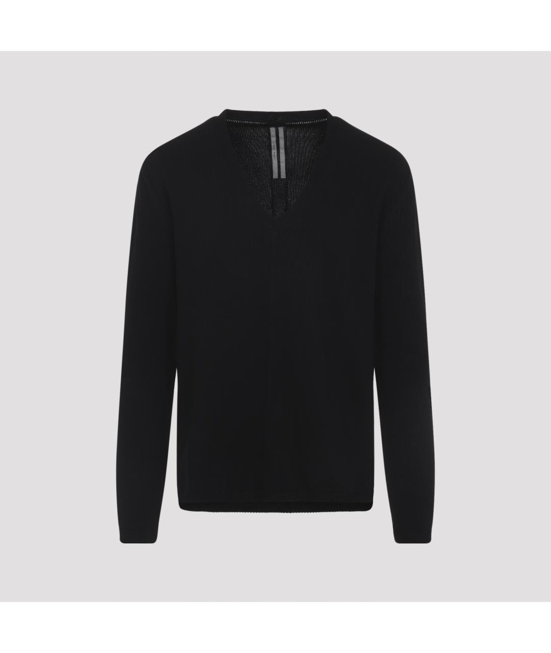 RICK OWENS Черный хлопковый джемпер / свитер, фото 2