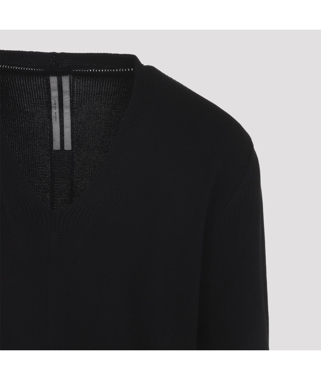 RICK OWENS Черный хлопковый джемпер / свитер, фото 5