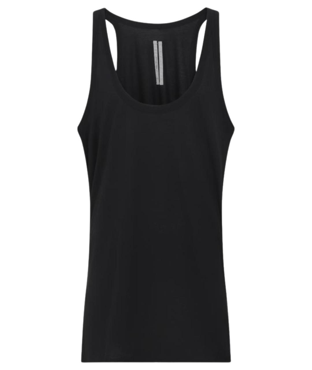 RICK OWENS Черная хлопковая майка, фото 1