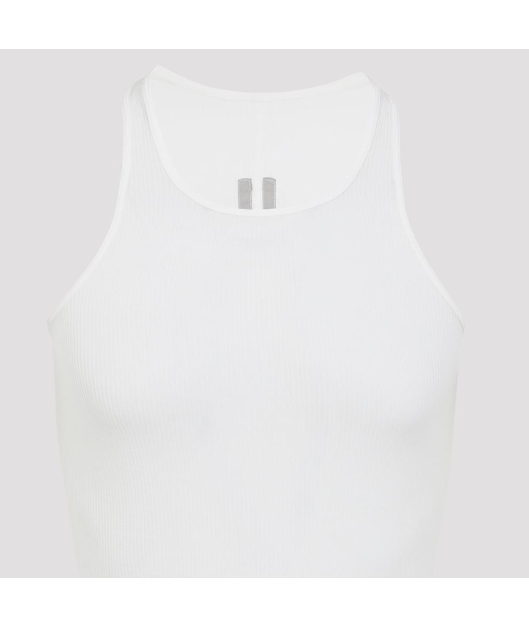 RICK OWENS Белая вискозная майка, фото 4