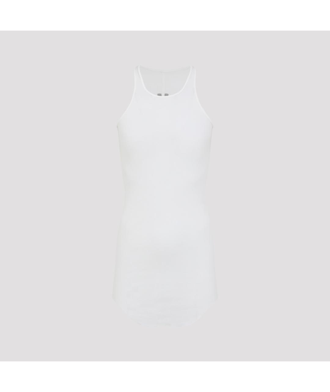 RICK OWENS Белая вискозная майка, фото 5
