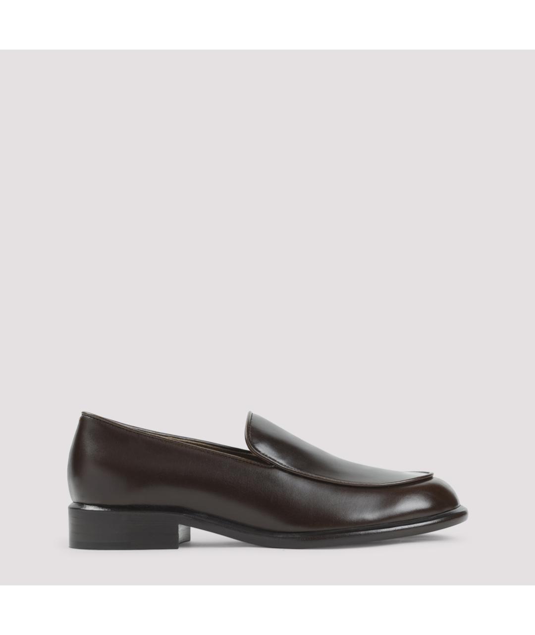 KHAITE Коричневые кожаные лоферы, фото 2