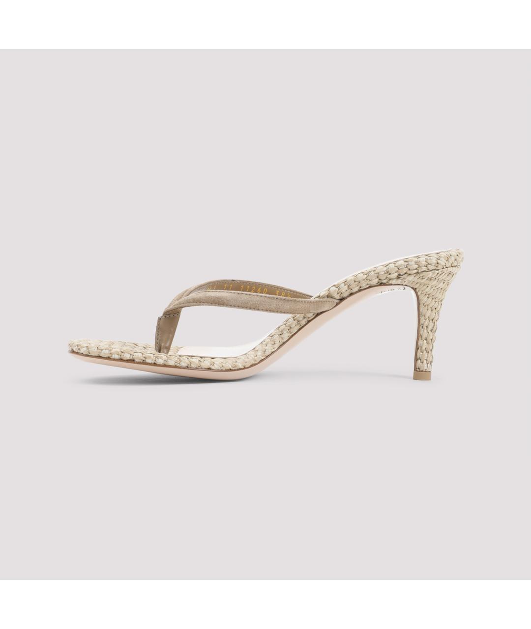 GIANVITO ROSSI Бежевые кожаные босоножки, фото 3