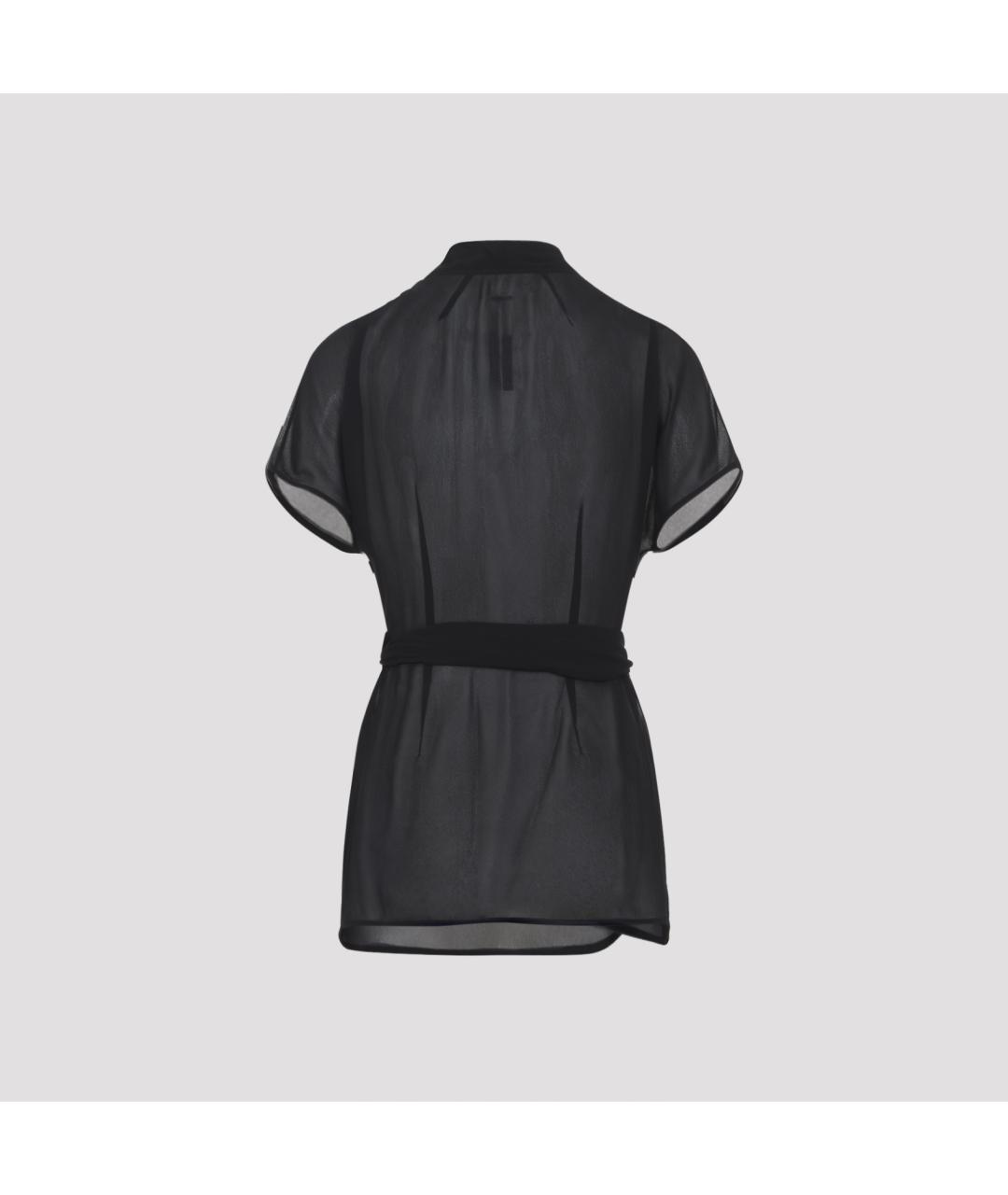 RICK OWENS Черная шелковая блузы, фото 3