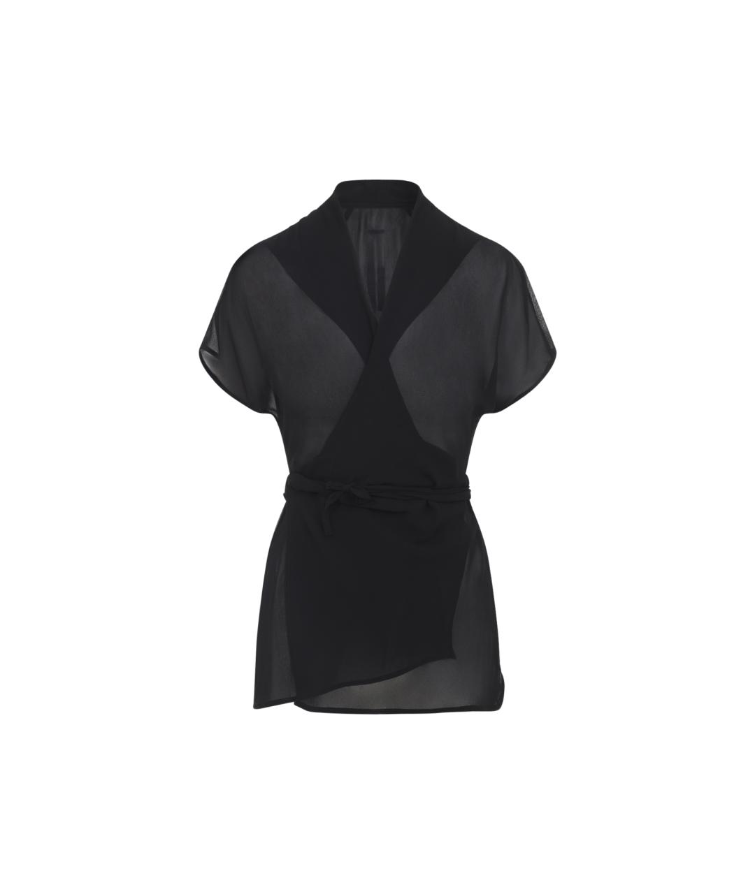 RICK OWENS Черная шелковая блузы, фото 1