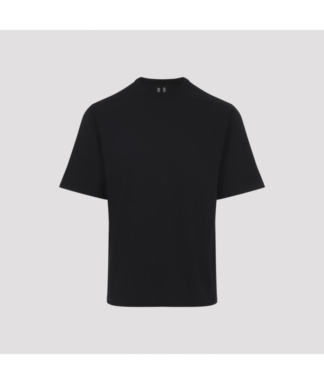 RICK OWENS Черная хлопковая футболка, фото 2