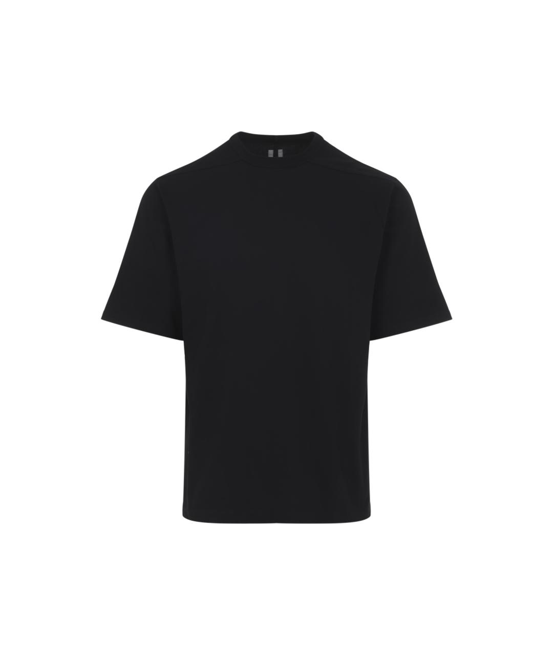 RICK OWENS Черная хлопковая футболка, фото 1