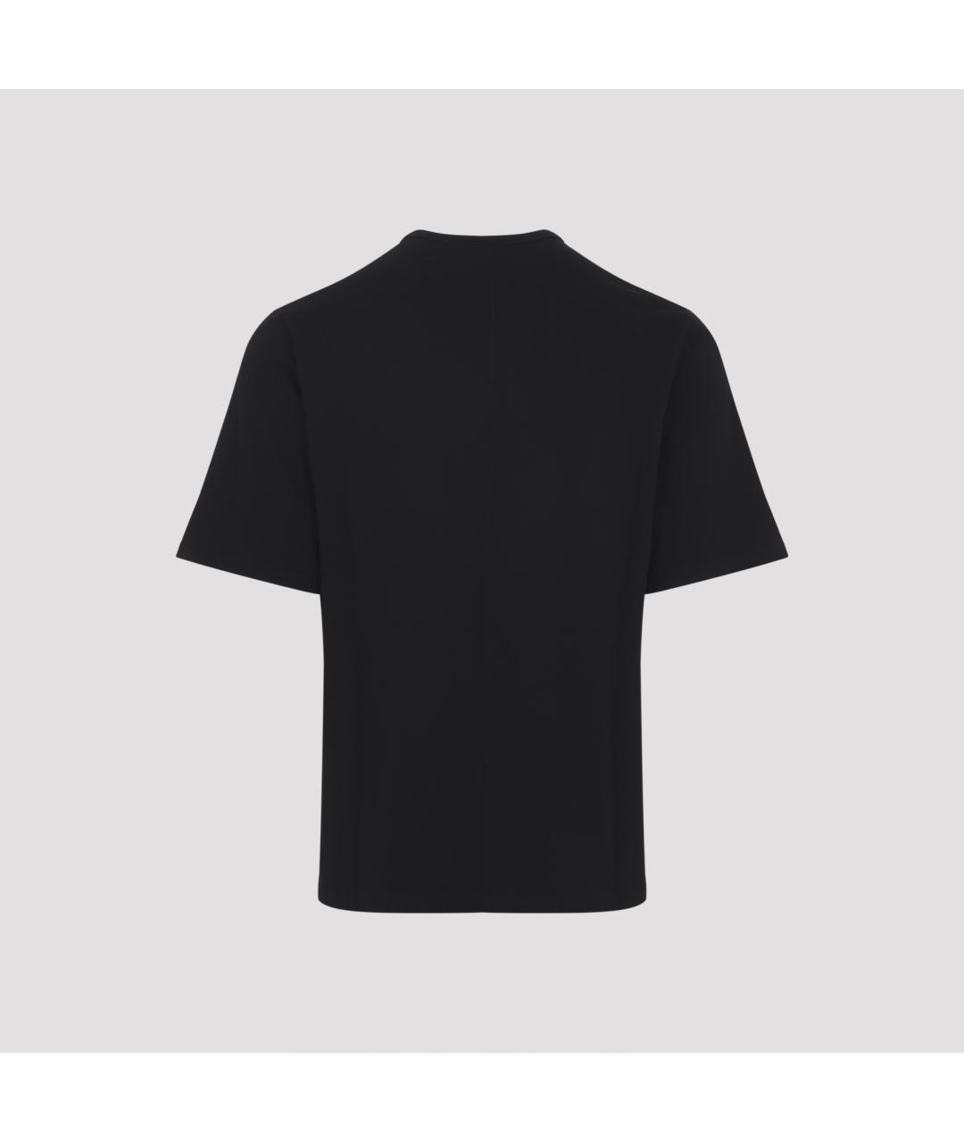 RICK OWENS Черная хлопковая футболка, фото 3