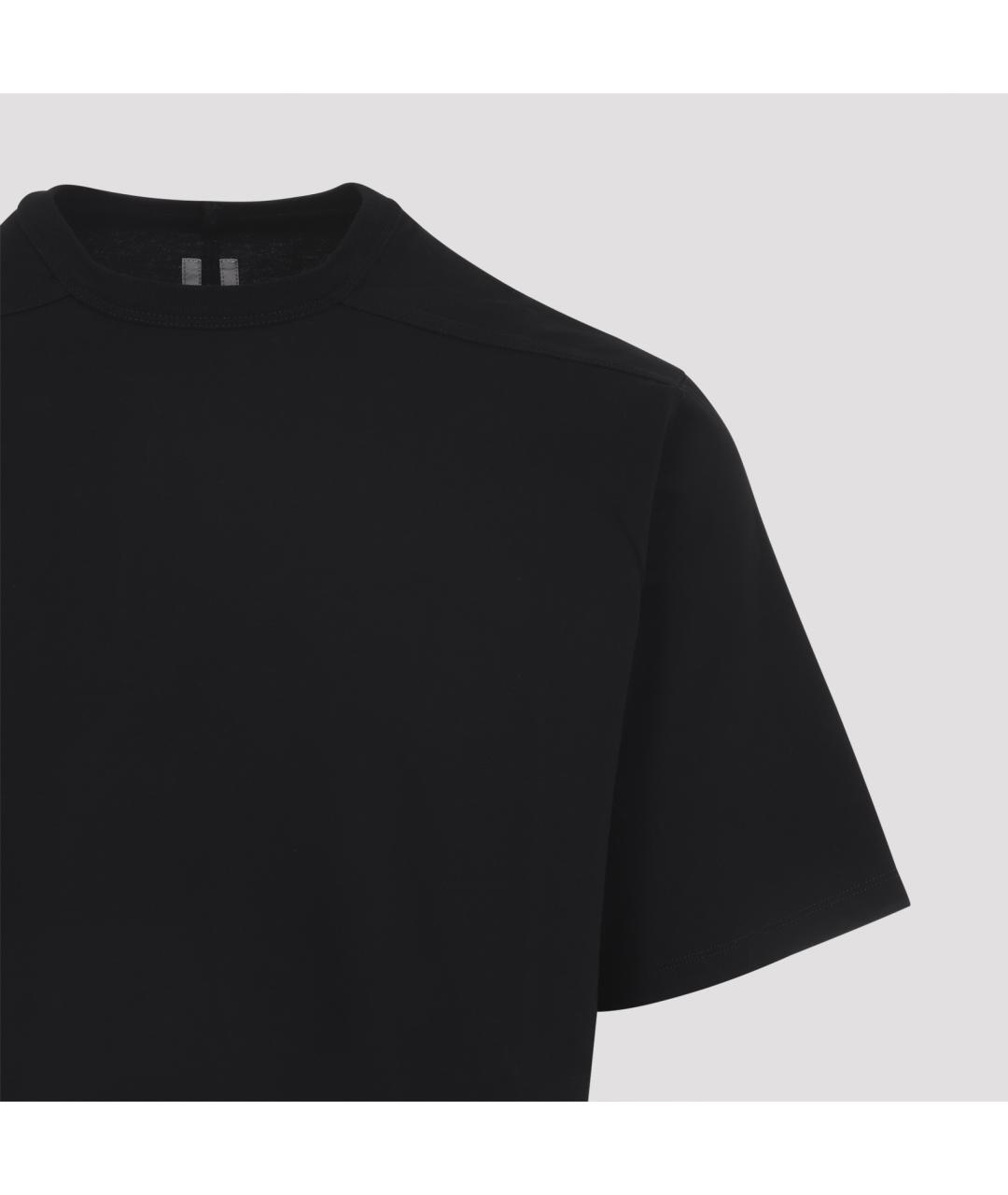 RICK OWENS Черная хлопковая футболка, фото 4